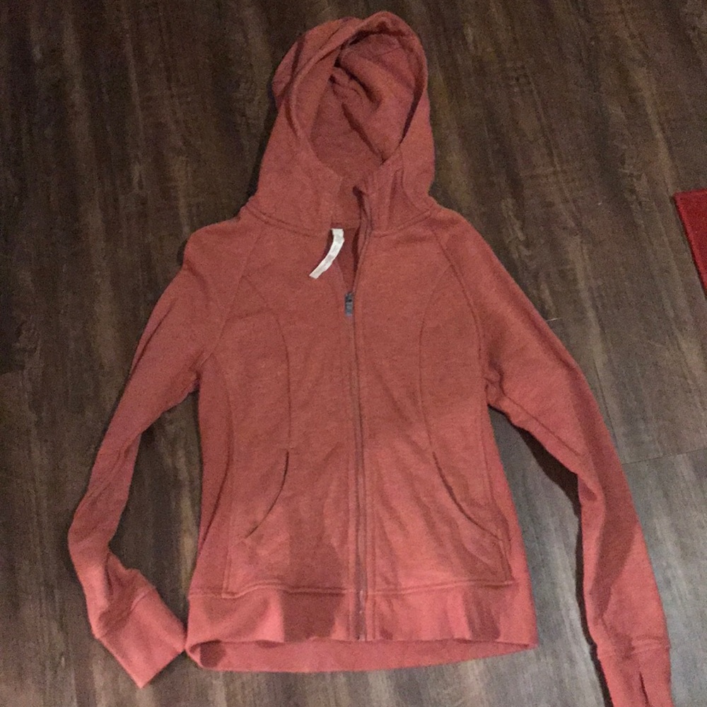 Cotton Terry Full Zip Hoodie with Thumb Holes